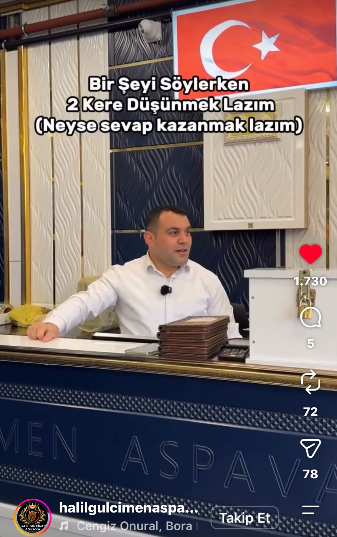 İki kere düşünmek lazım Reels ekran görüntüsü